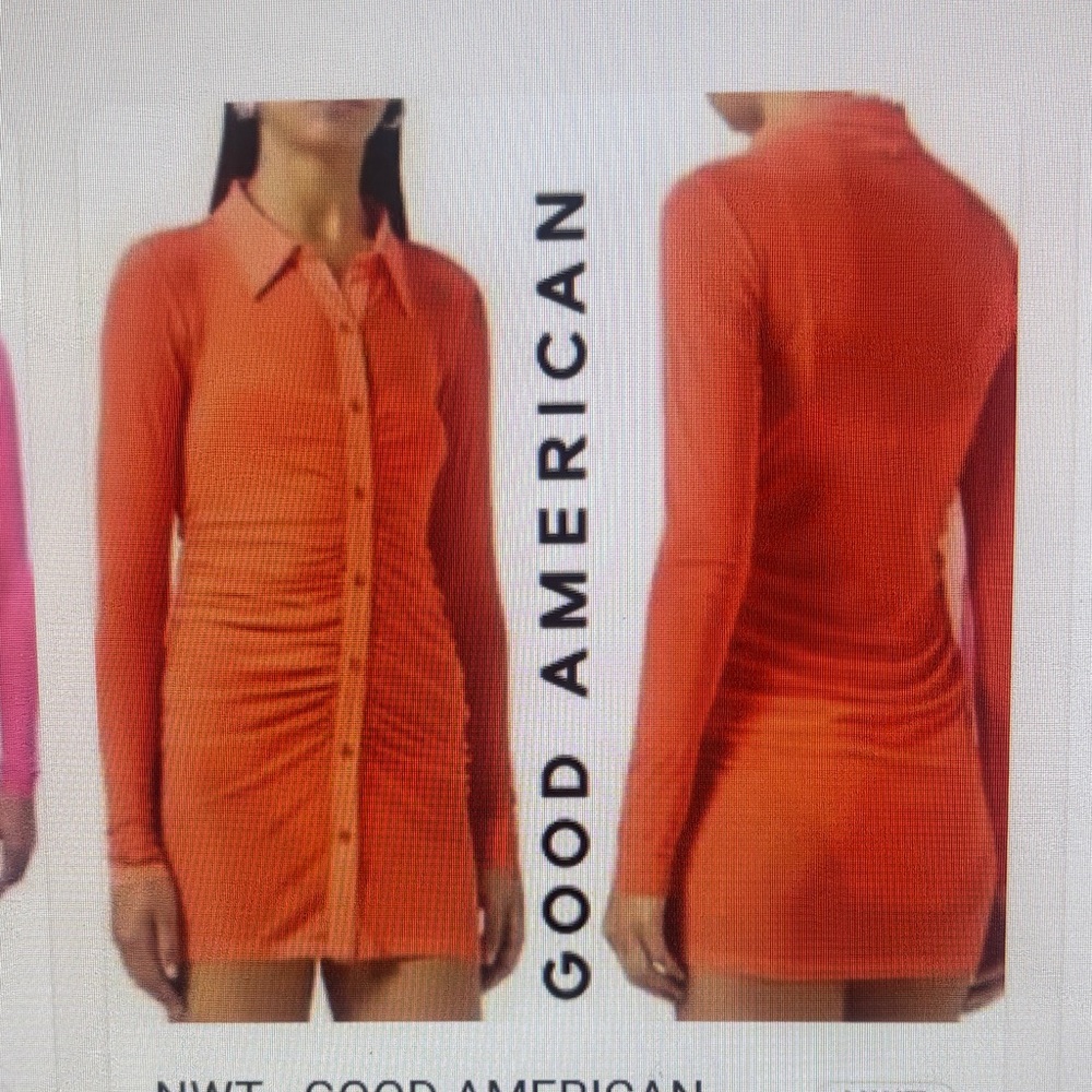 NWT Good American Swim Coverup. Long Sleeve Mesh 
Size Medium